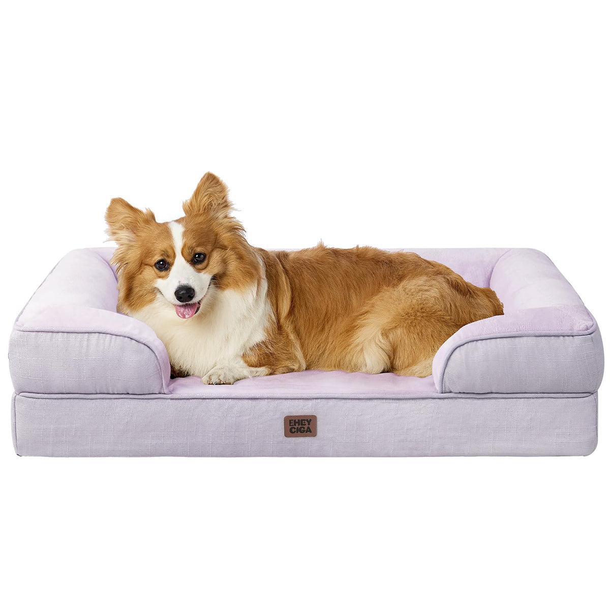 Cama EHEYCIGA con espuma de memoria para perros grandes, soporte suave y distribución estable.