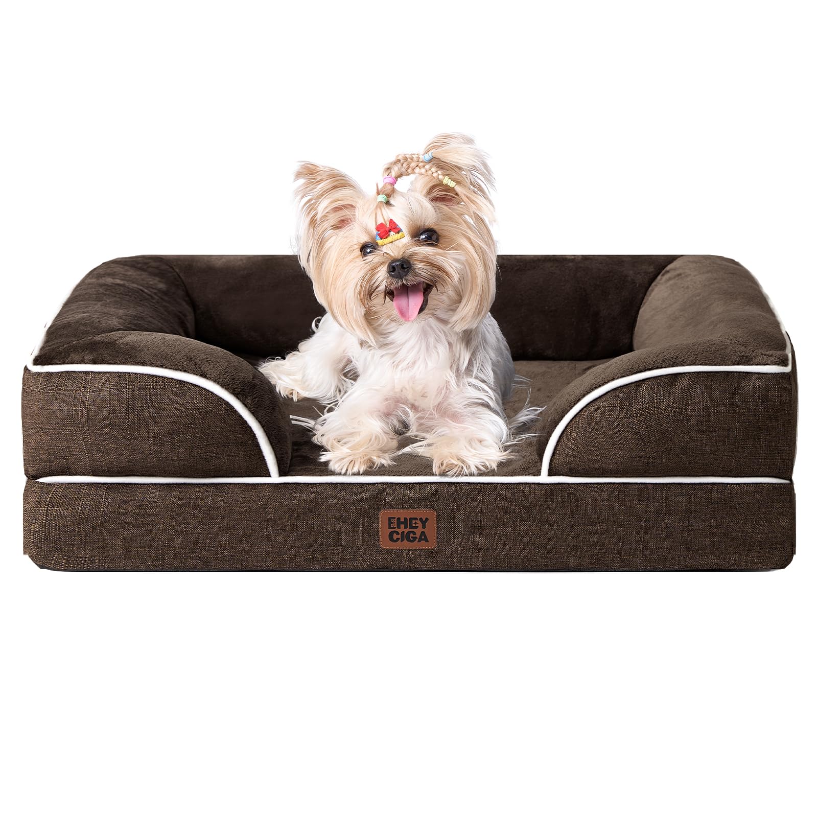 Cama EHEYCIGA ortopédica para perros pequeños: memory foam suave que distribuye la presión