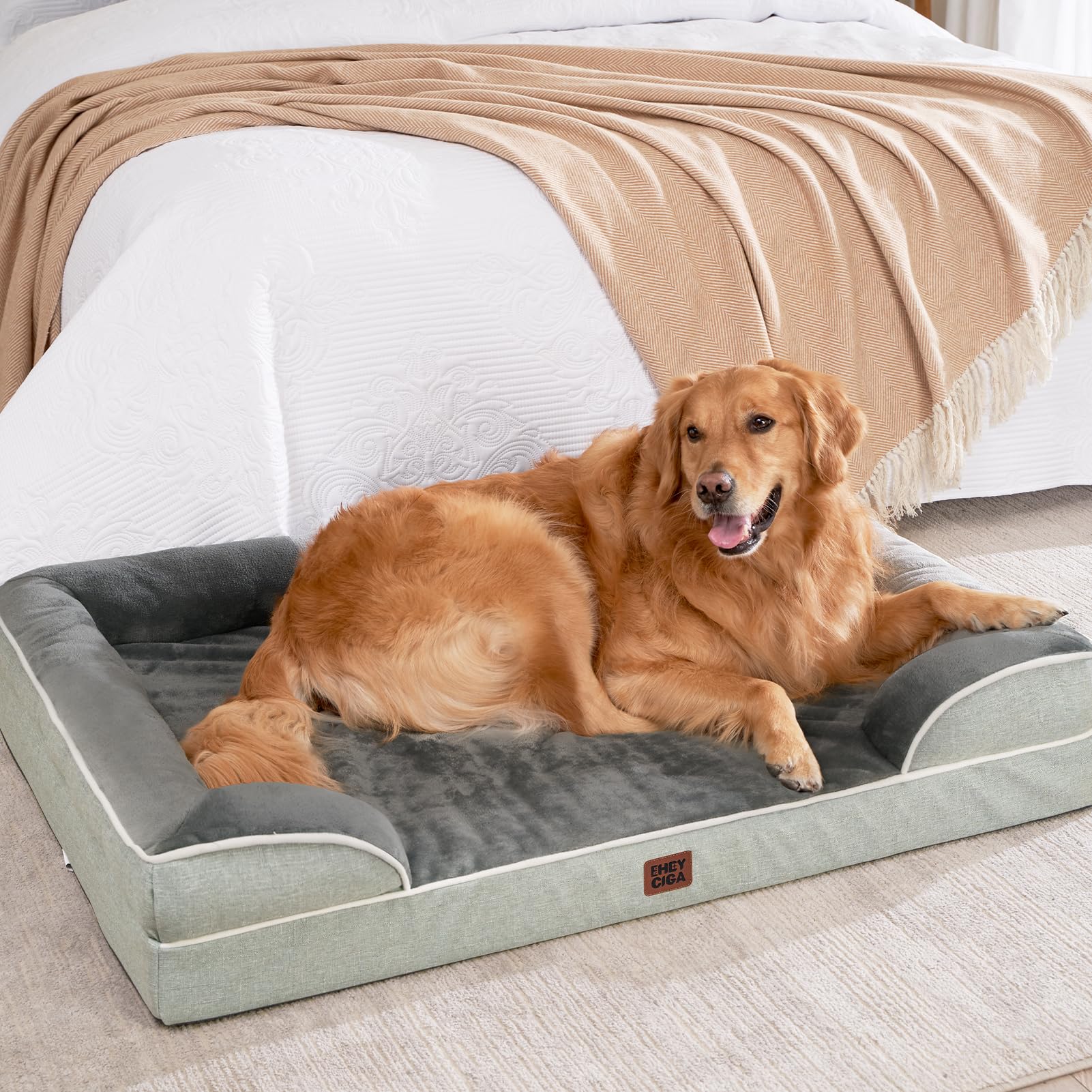 Cama EHEYCIGA XXL para razas grandes con espacio cómodo.