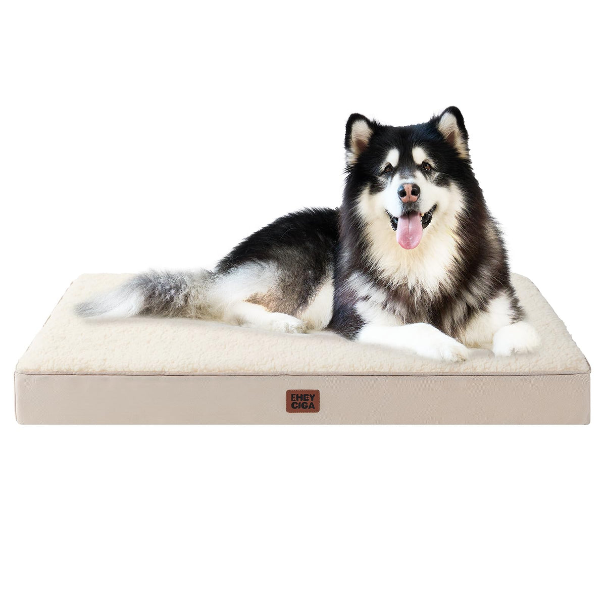 Cama ortopédica EHEYCIGA para perros jumbo, 47x29, en jaula, soporte estable.