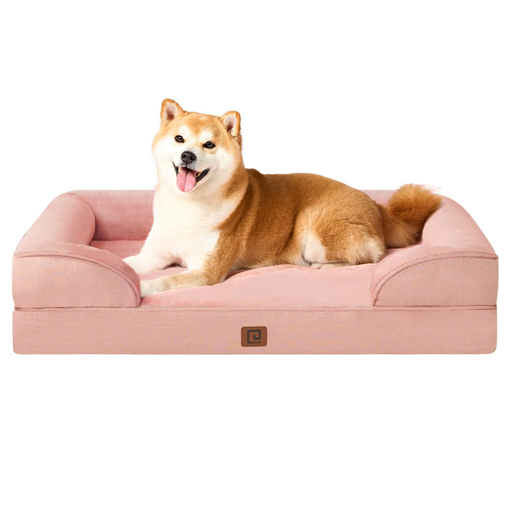 Cama ortopédica EHEYCIGA con espuma memoria para perros grandes.