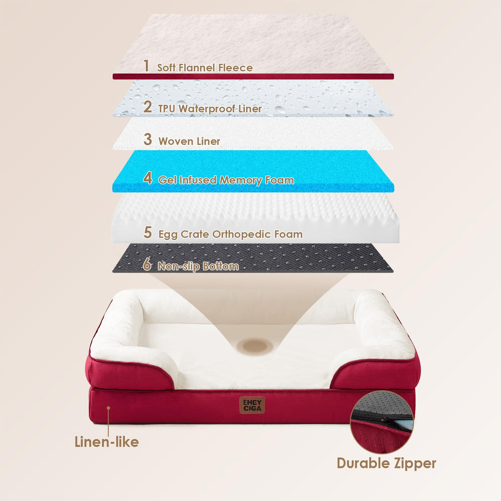Cama EHEYCIGA con espuma tipo panal para distribución de presión.