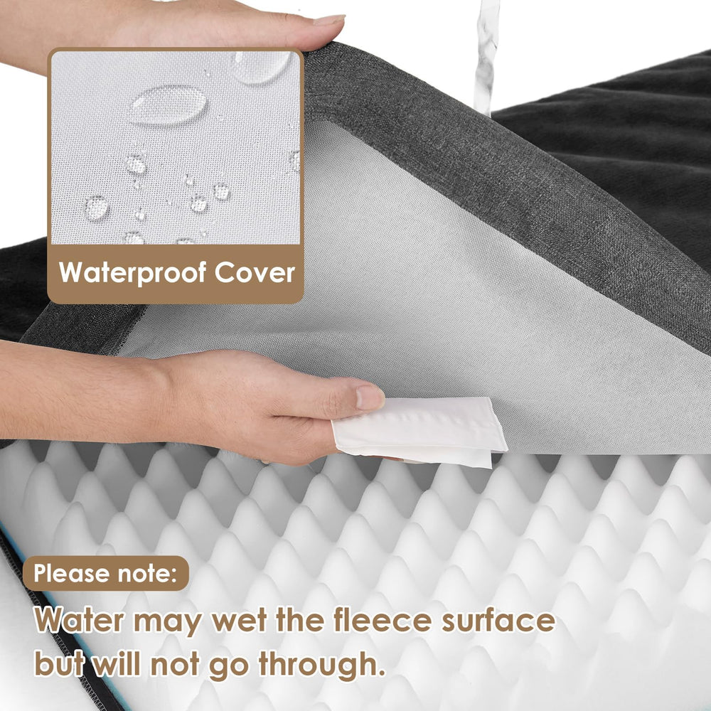 Cama impermeable para perros EHEYCIGA con tapa desmontable apta para lavado.