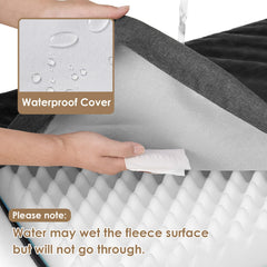 Cama impermeable para perros EHEYCIGA con tapa desmontable apta para lavado.