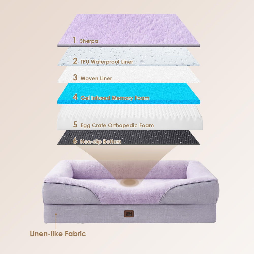 Protección impermeable en la superficie para mantener la cama seca.