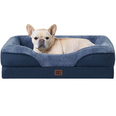 Cama para perro mediano con espuma viscoelástica de EHEYCIGA para soporte cómodo