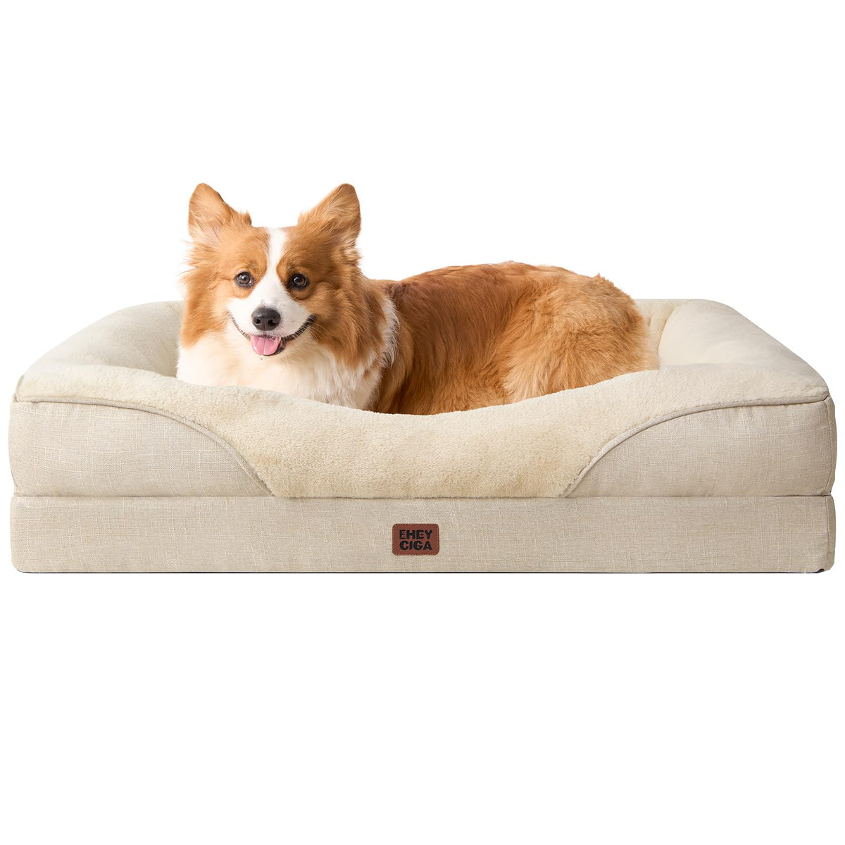 Cama EHEYCIGA con memoria-espuma para perros, ofrece soporte cómodo.
