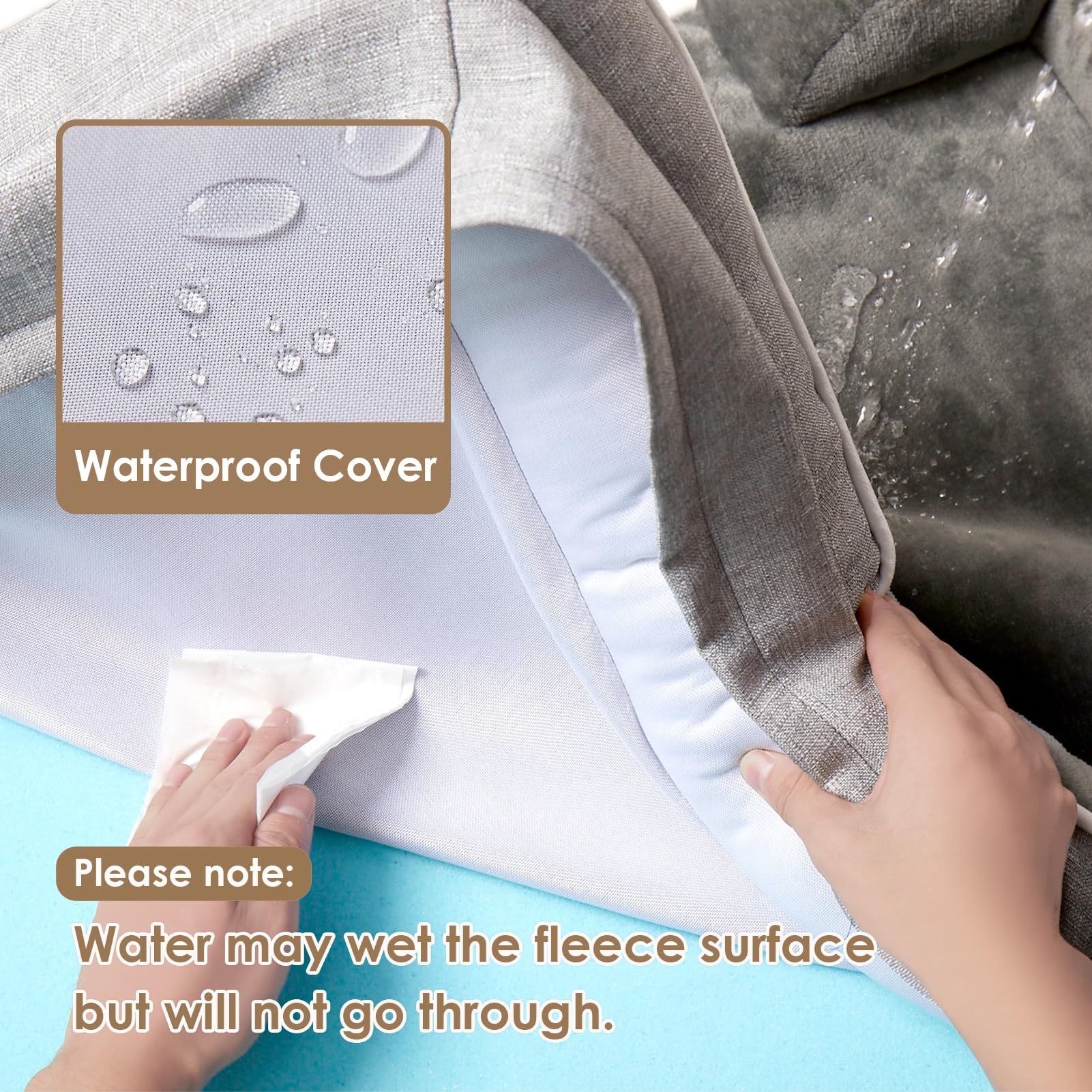 Cama EHEYCIGA con cubierta interior impermeable, protección frente a derrames