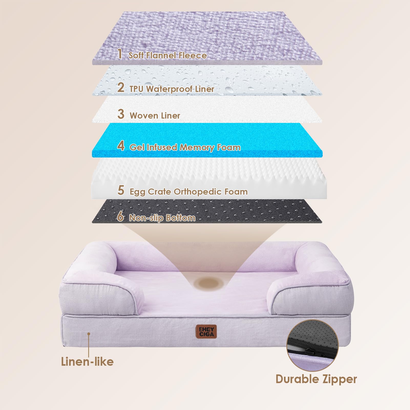 Diseño estilo sofá invita a acurrucarse para dormir cómodo.