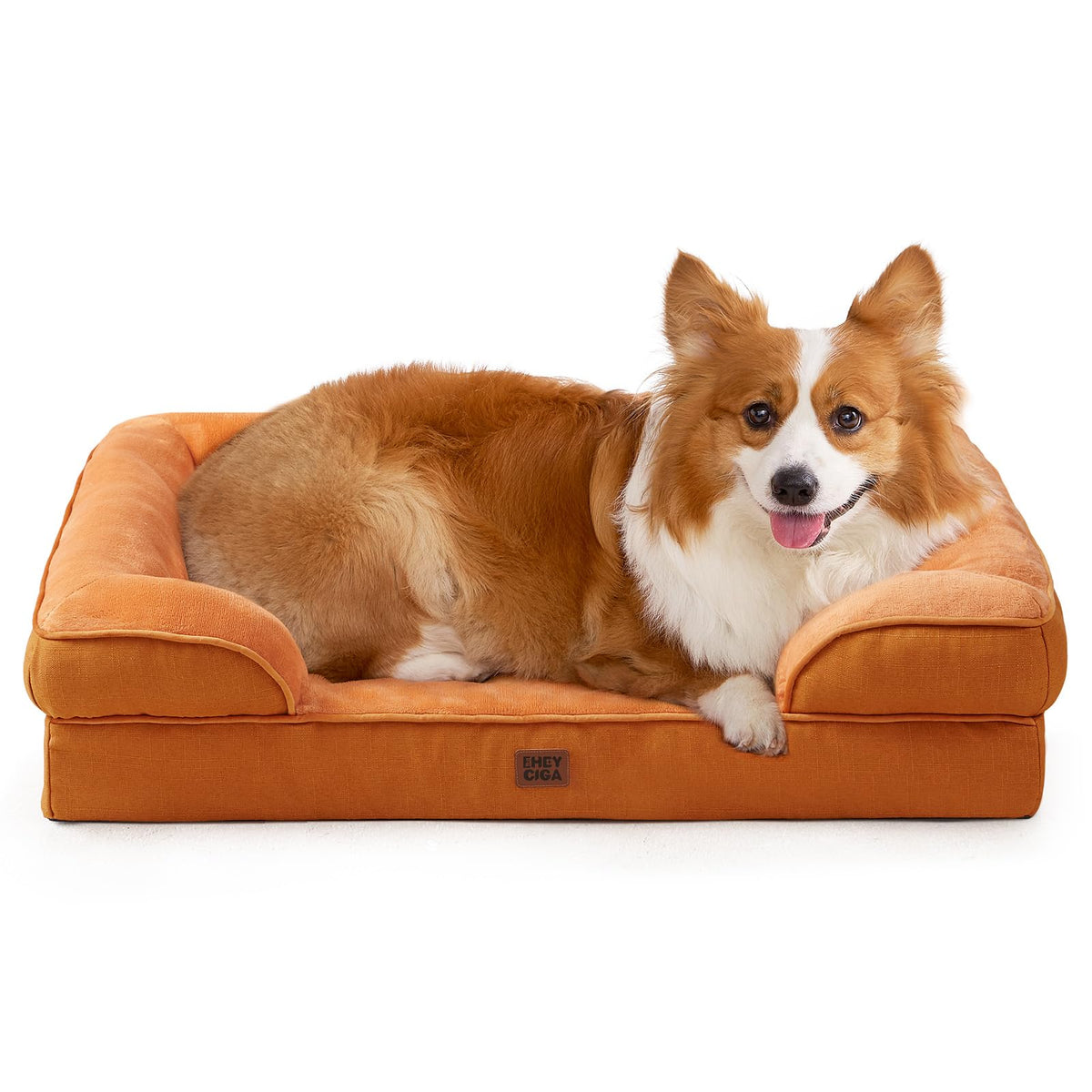 Cama ortopédica EHEYCIGA para perros grandes con soporte cómodo.