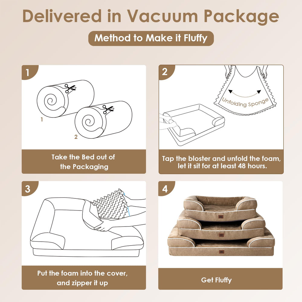 Cama EHEYCIGA con funda lavable y desmontable para limpieza fácil