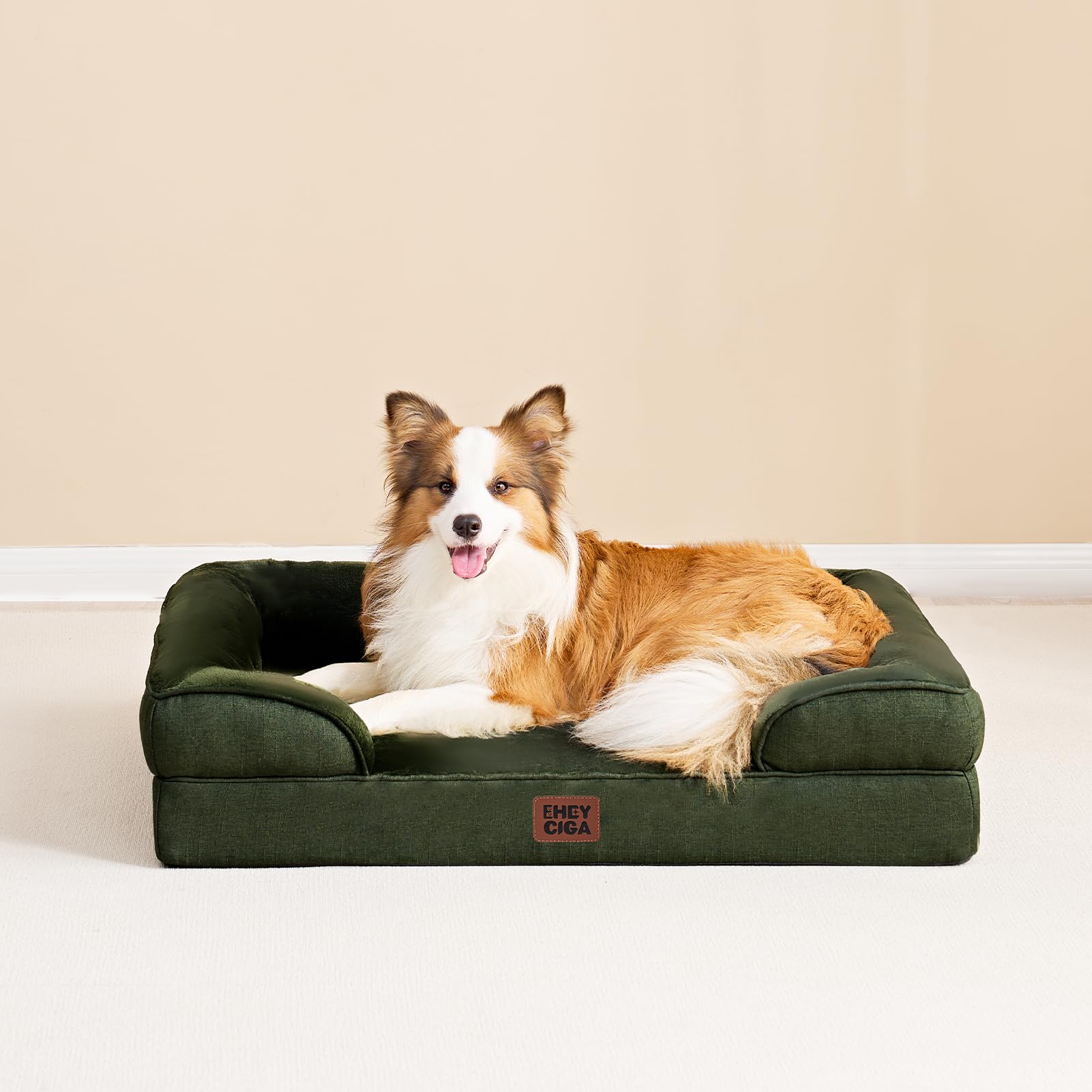 Cama verde oscuro EHEYCIGA, diseño moderno para el hogar.