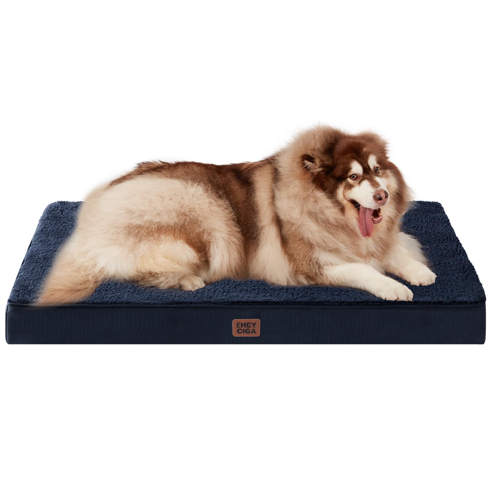 Cama ortopédica EHEYCIGA para perros XXL, tamaño 50x36 Navy, descanso cómodo