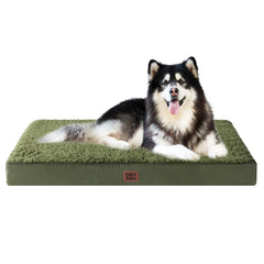 Cama ortopédica EHEYCIGA XXL con espuma huevo para soporte cómodo de perros grandes.