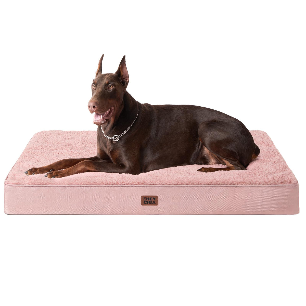 Cama ortopédica XXL EHEYCIGA rosa para perros, ideal en jaula