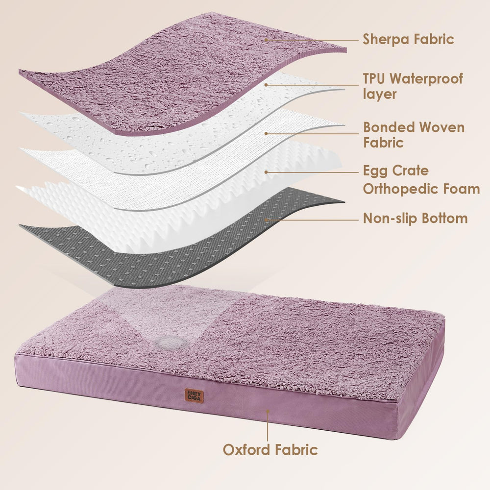 Superficie de sherpa de la cama EHEYCIGA XXL, toque cómodo para dormir.