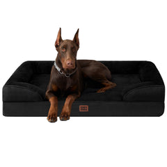 Cama ortopédica EHEYCIGA XXL para perros grandes ofrece apoyo estable para articulaciones.