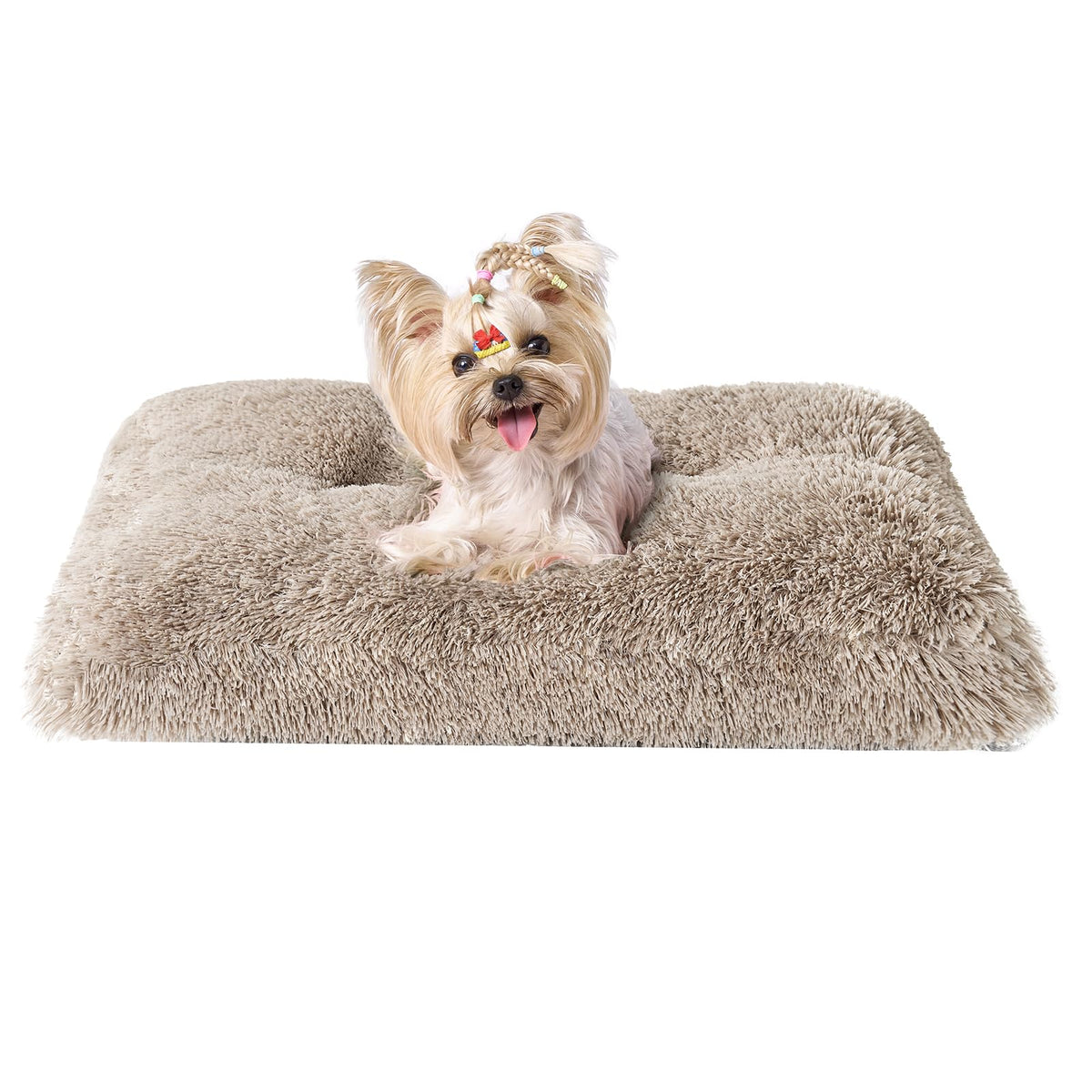 Cama para perro pequeño EHEYCIGA con felpa suave para descanso cómodo.