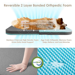Cama EHEYCIGA XXL, funda de pelo sintético gris, calidez y suavidad.