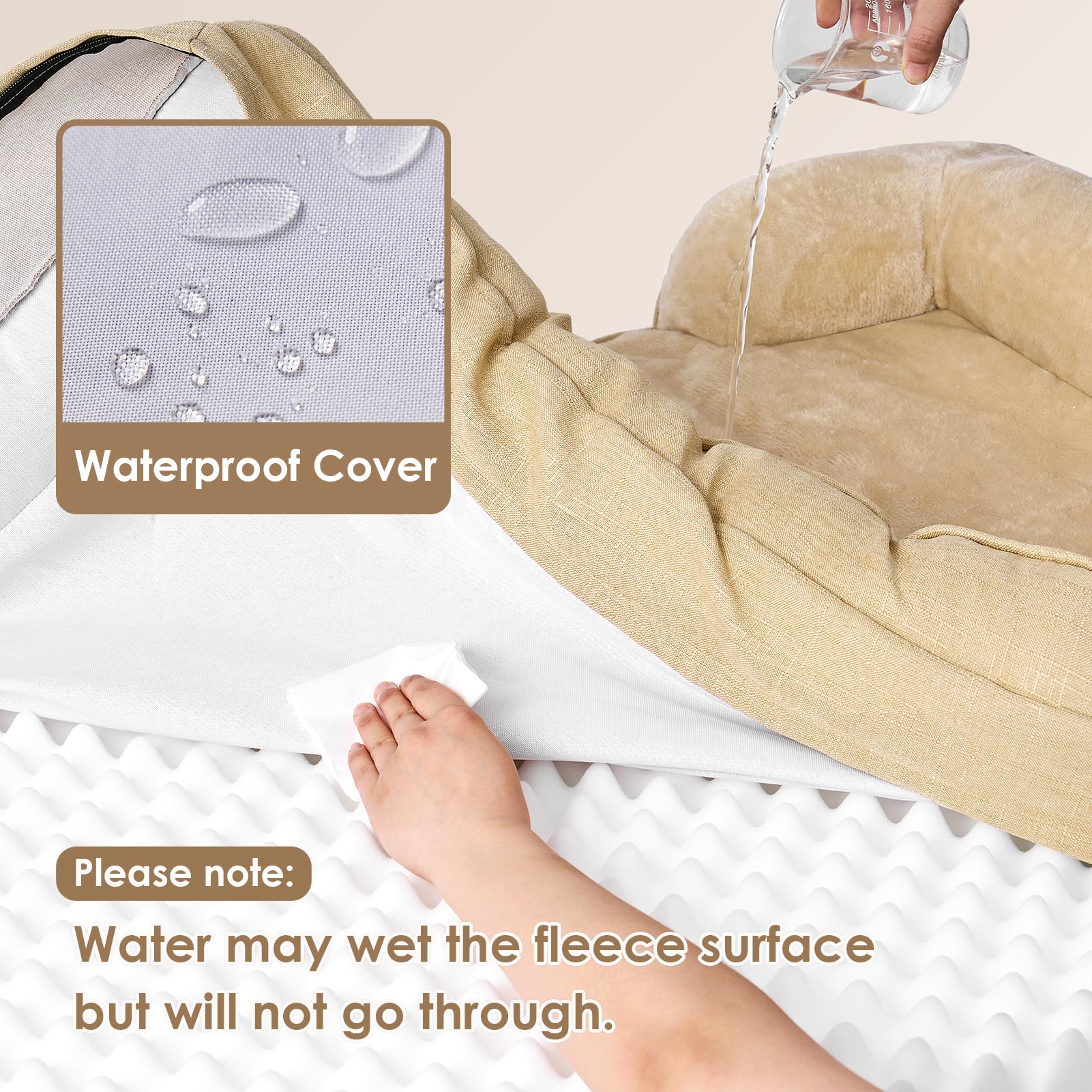 Cama EHEYCIGA XL con bordes 5 caras, soporte para cuello y cabeza.