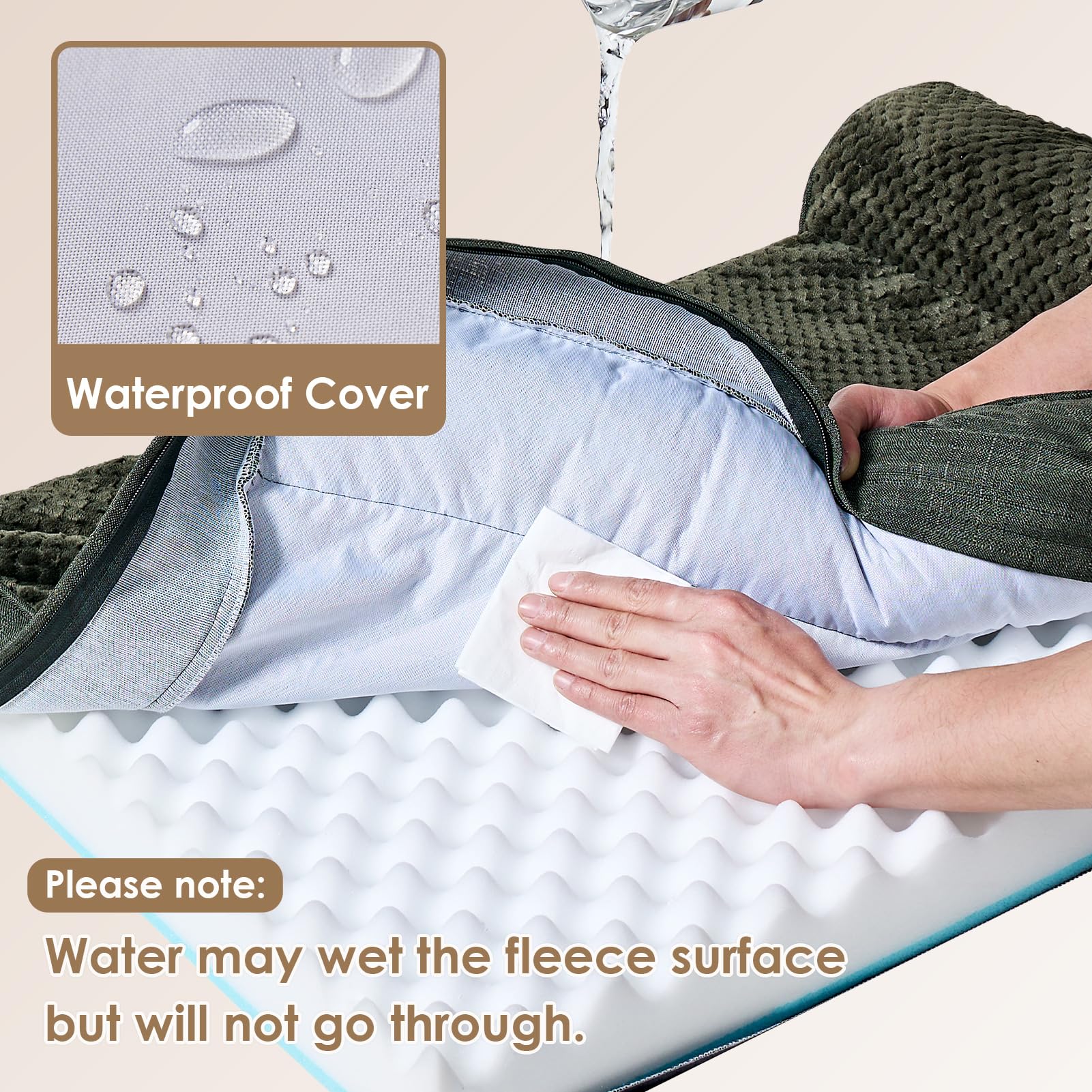 Funda lavable y removible de la cama EHEYCIGA para limpieza rápida