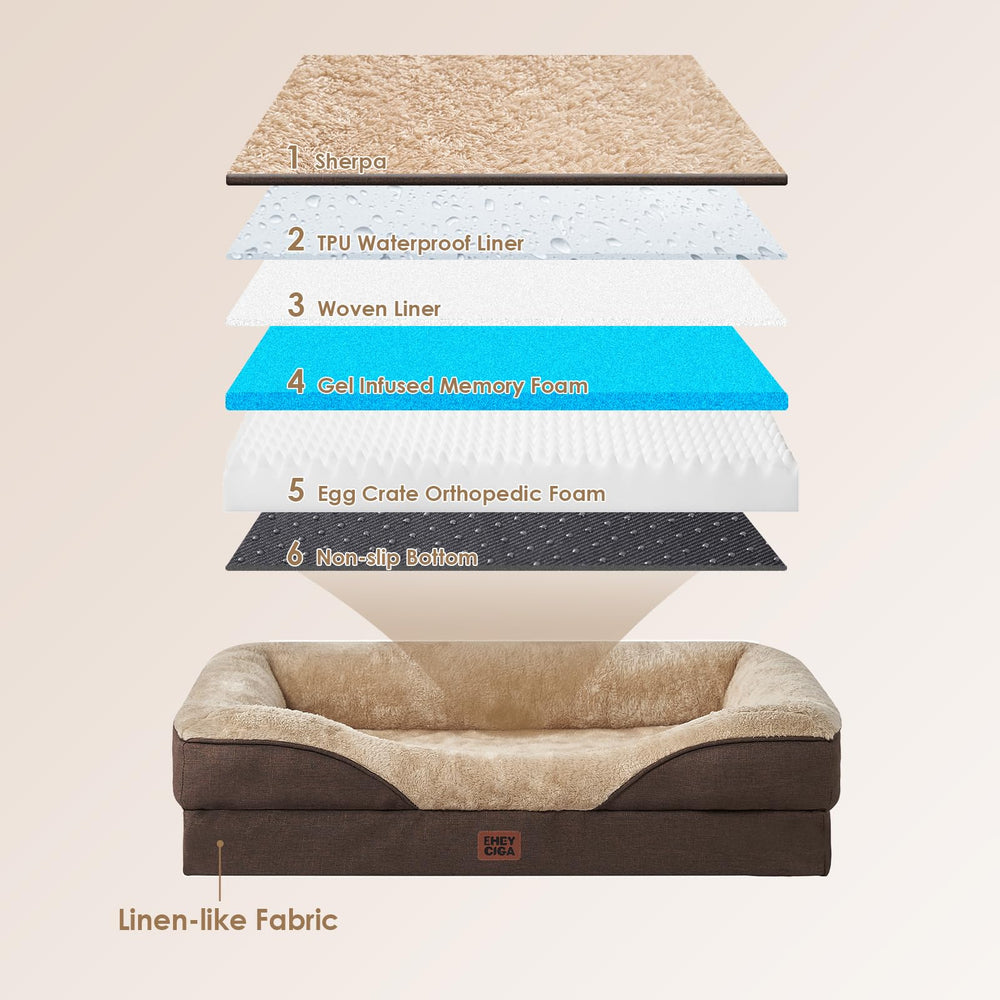 Cama EHEYCIGA XL con diseño sofá ortopédico brinda contención y descanso estable