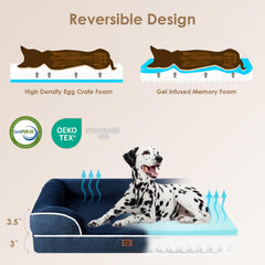 Cama EHEYCIGA XL con espuma en forma de panales para soporte cómodo.