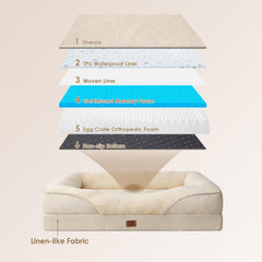 Cama EHEYCIGA XL con borde acolchado, visual lateral, ideal para acurrucarse