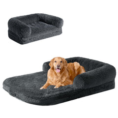 Cama XXL de EHEYCIGA para perro, plegable y abierta, ideal para descanso compartido