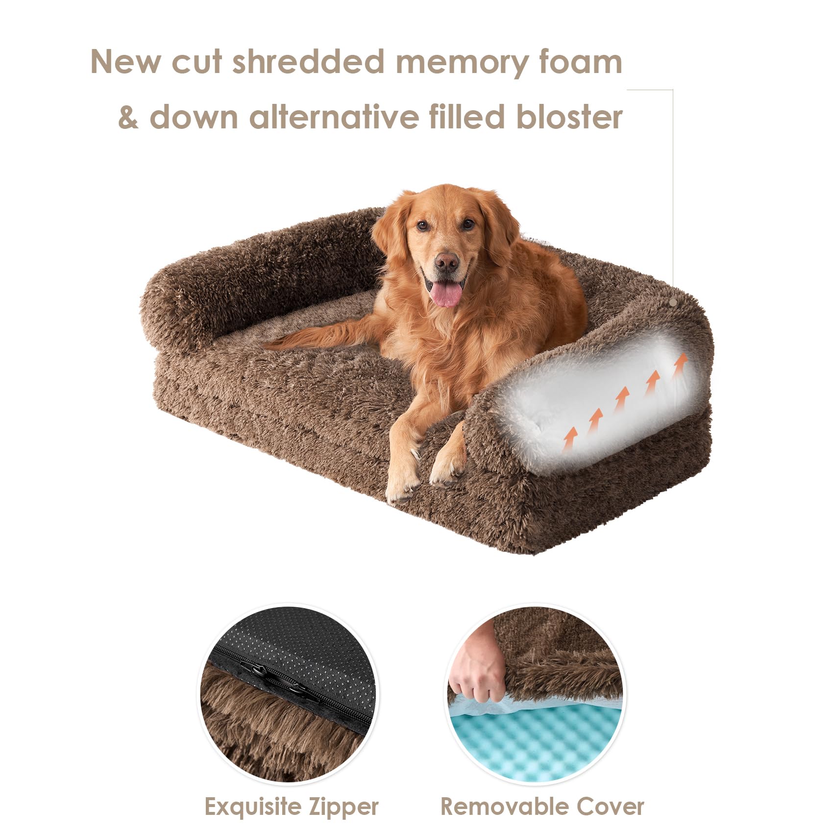 Cama EHEYCIGA XXL, funda lavable para limpieza fácil.