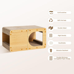 EHEYCIGA Casa Rascador, lateral, ofrece juego seguro para gatos.