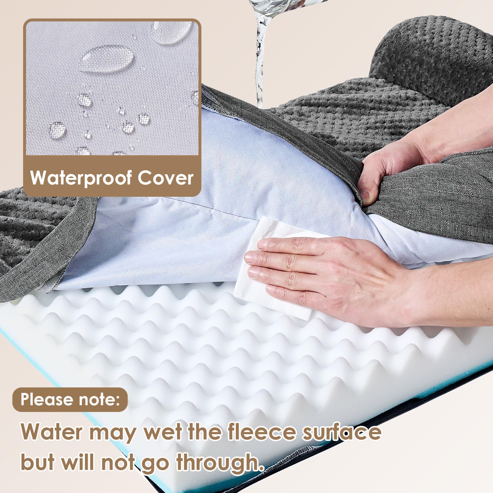 Cama EHEYCIGA XL cubierta impermeable para limpieza rápida.