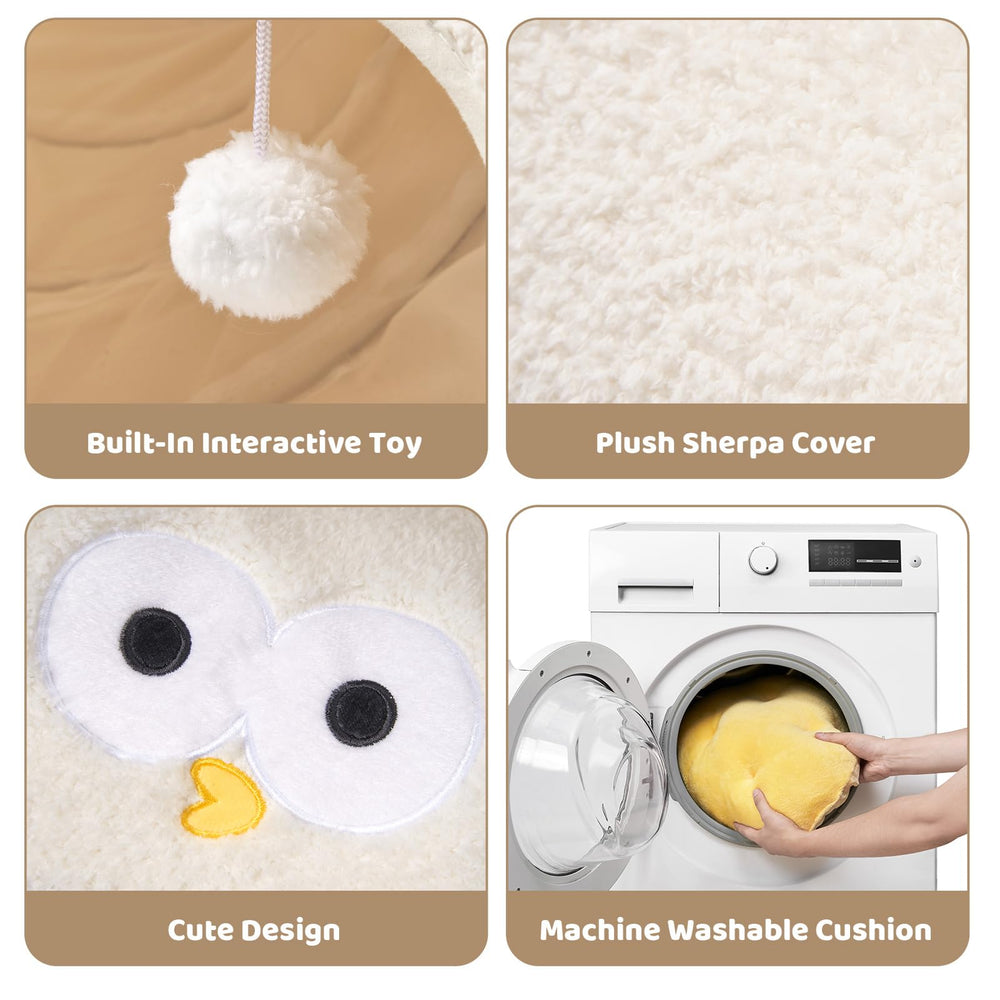 EHEYCIGA cojín circular lavable: superficie suave y fácil de limpiar para siestas