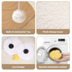 EHEYCIGA cojín circular lavable: superficie suave y fácil de limpiar para siestas