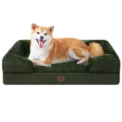 Cama ortopédica EHEYCIGA para perros grandes con espuma de memoria y soporte equilibrado.