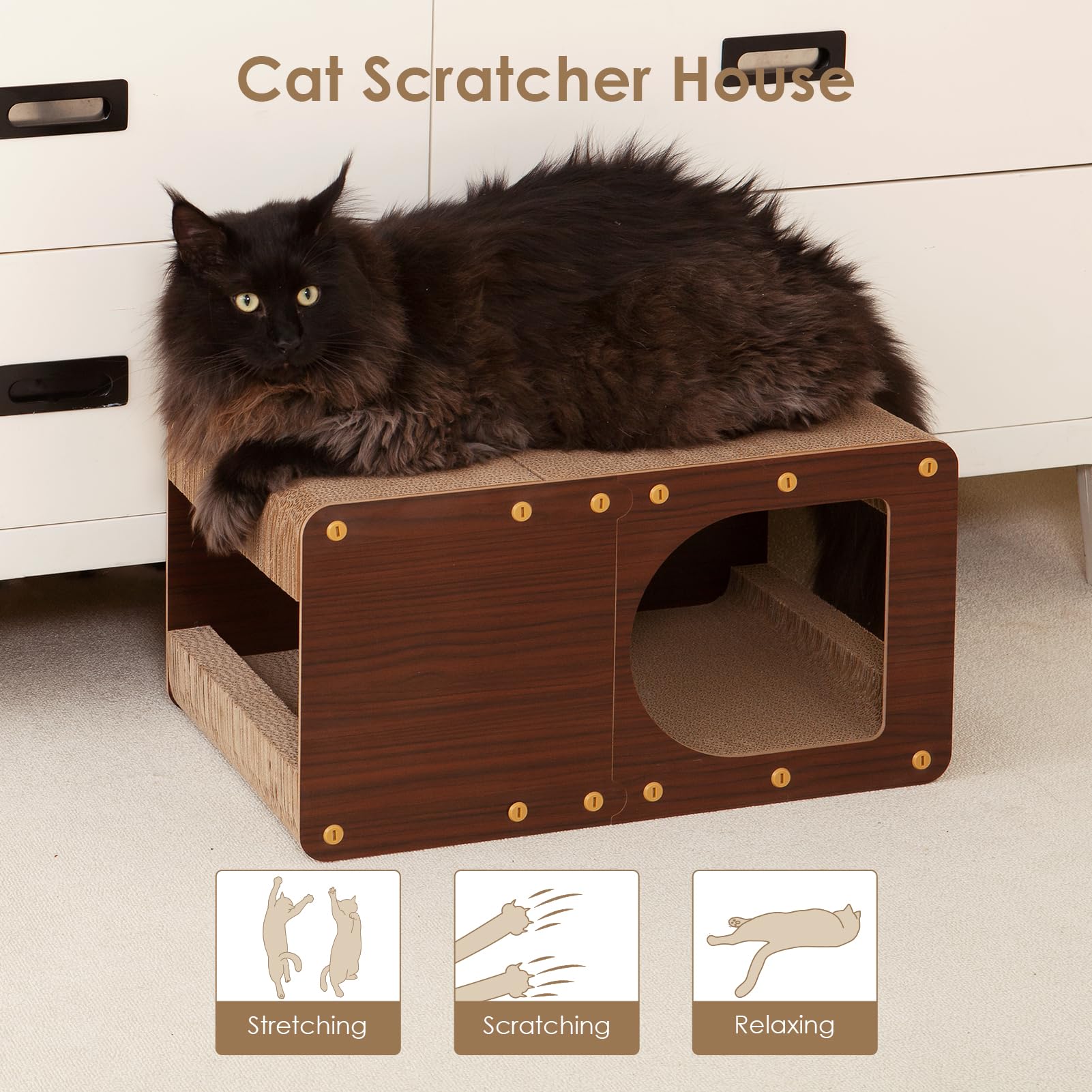 EHEYCIGA disponible en dos tamaños para ajustarse al gato.