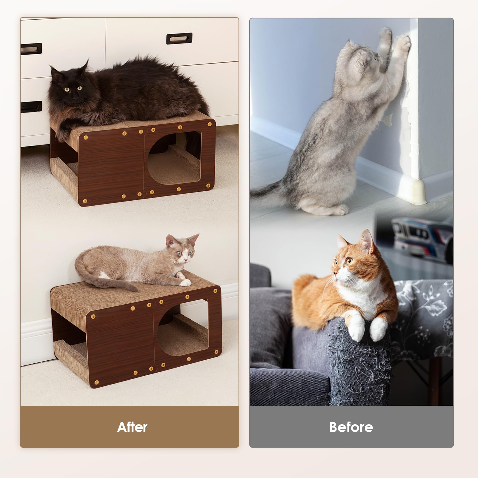 EHEYCIGA diseño innovador de casa para gatos en interiores.