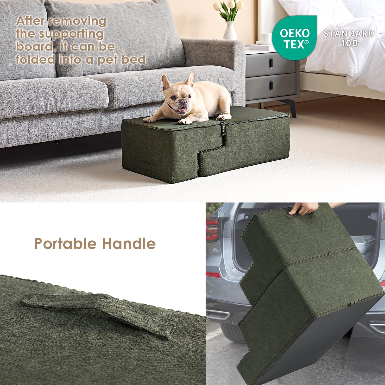 EHEYCIGA diseño plegable que se guarda como cama para cachorro