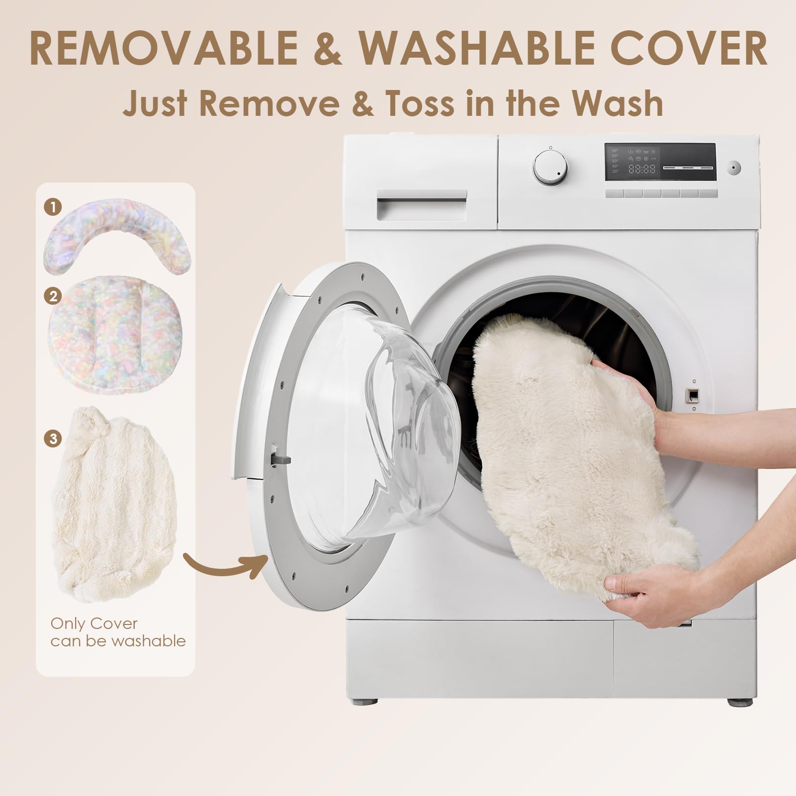 Diseño redondo y ergonomico ideal para siestas tranquilas.