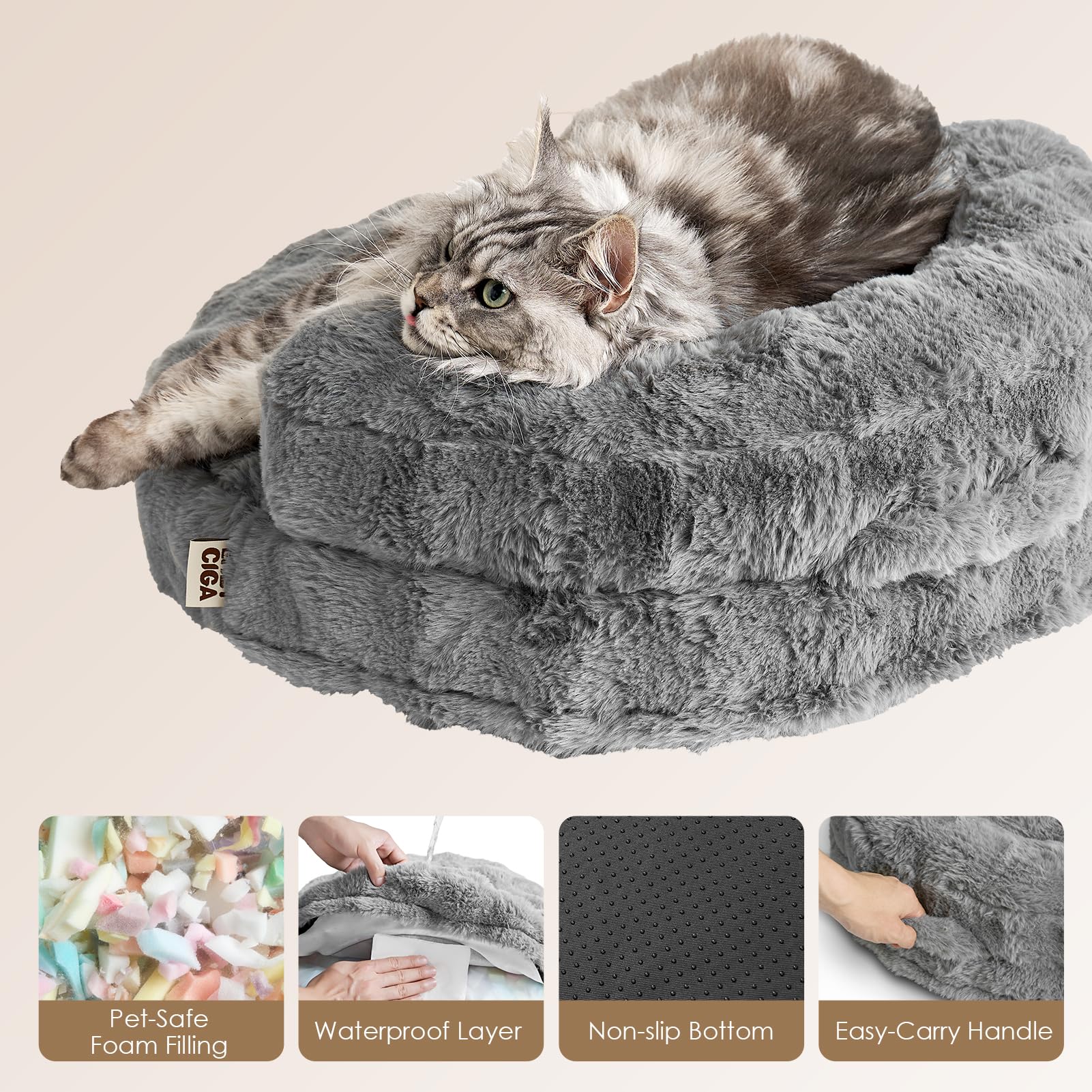 Cama para perros EHEYCIGA con medidas 30x30, expansión estable