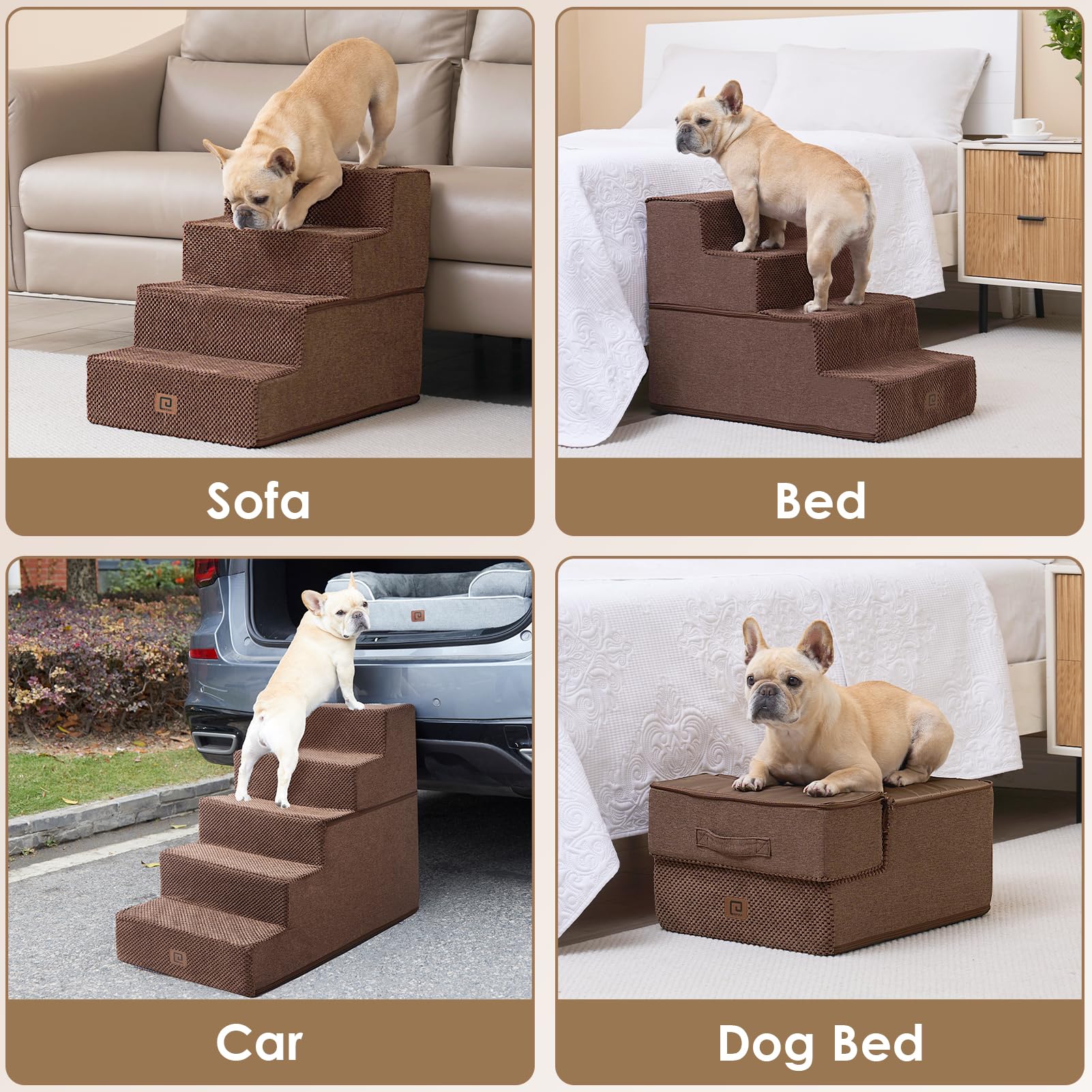 EHEYCIGA escala plegable para cama, opción de dormir con mascota
