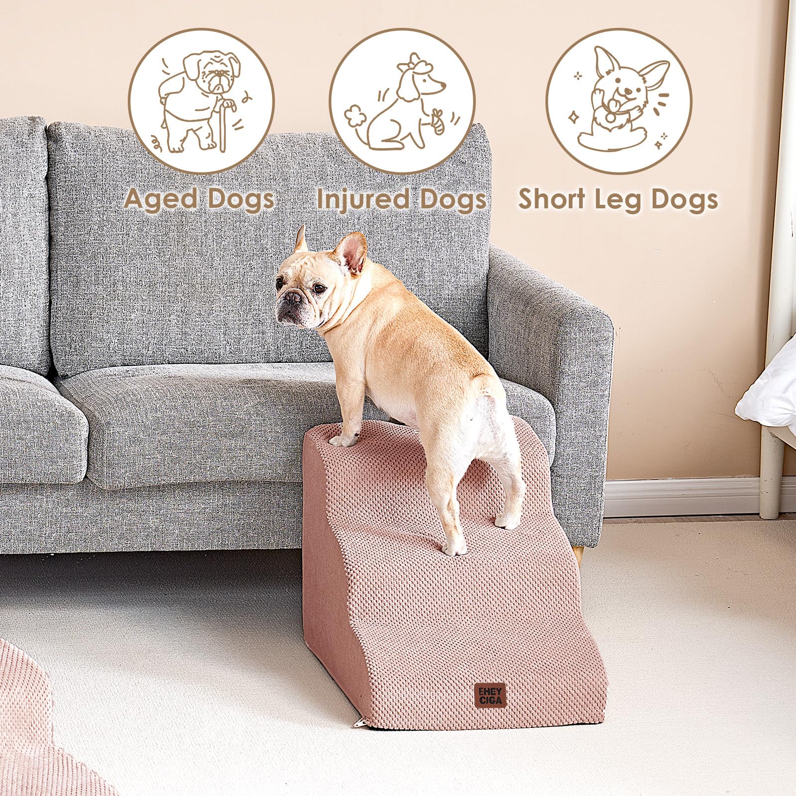 Funda desmontable y lavable de las escaleras EHEYCIGA para limpieza rápida.