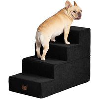 EHEYCIGA escaleras para perro, cama de 20 pulgadas, 4 escalones con base antideslizante.