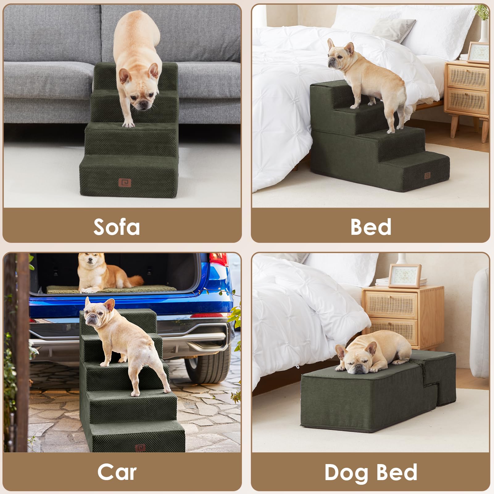 Escalera EHEYCIGA para mascotas pequeñas y medianas, acceso cómodo a muebles