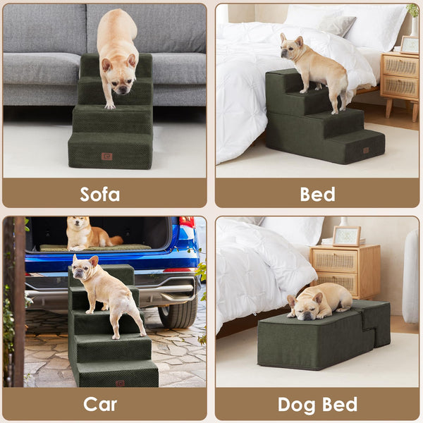 Escalera EHEYCIGA para mascotas pequeñas y medianas, acceso cómodo a muebles