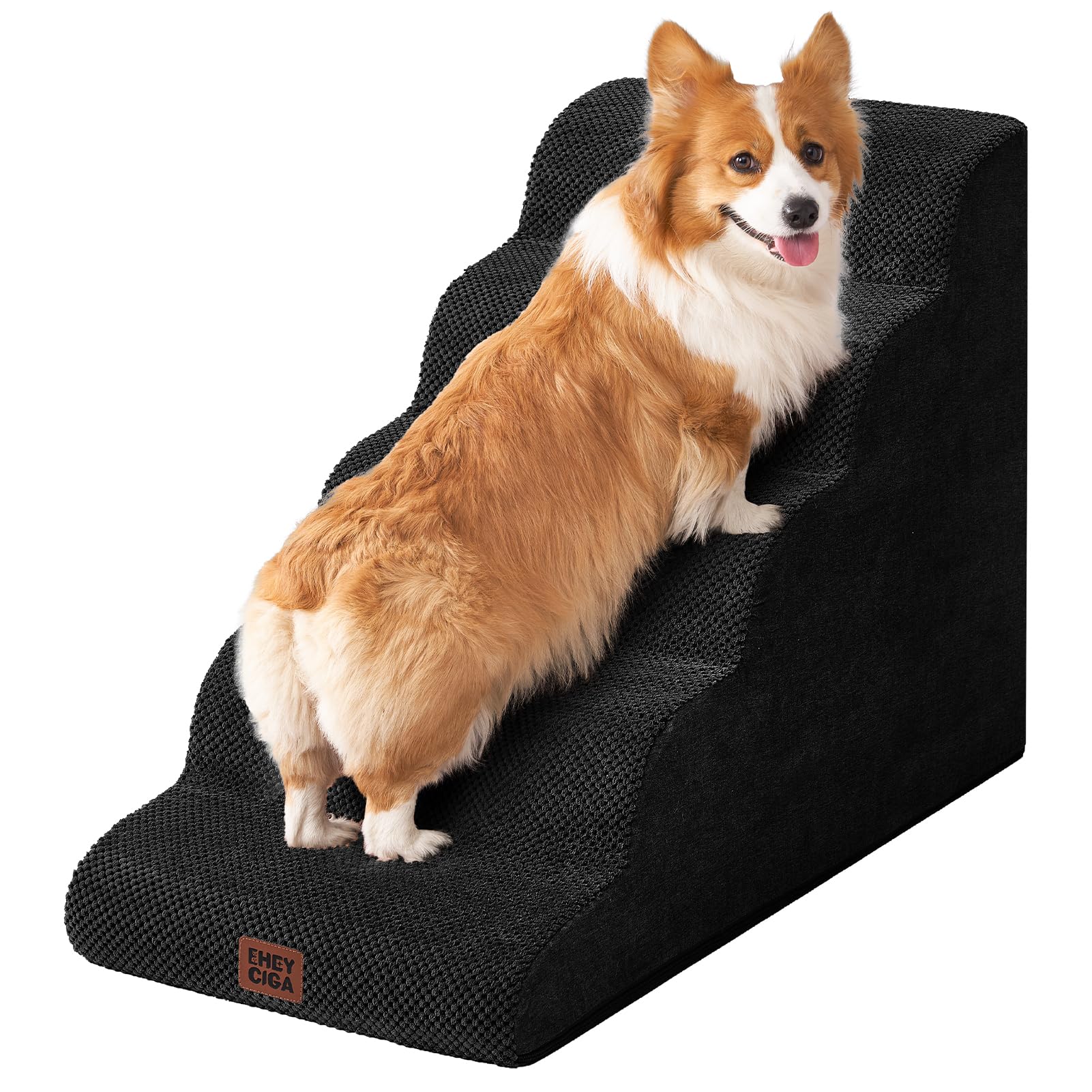 Escaleras para perros curvadas de EHEYCIGA, diseño ergonómico para subir y bajar con comodidad