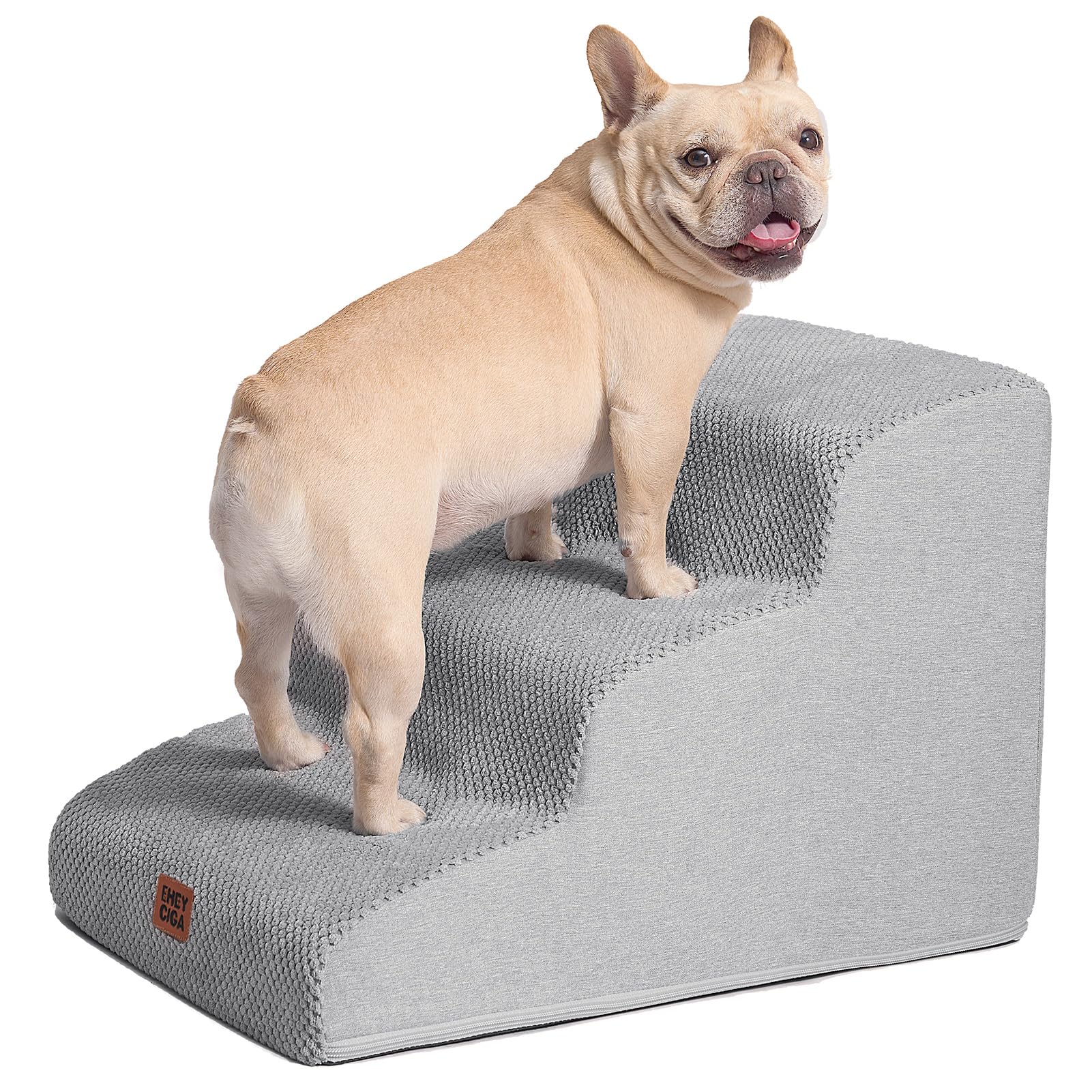 EHEYCIGA escalera curva para perros, 3 pasos, perfecta para subir al sofá