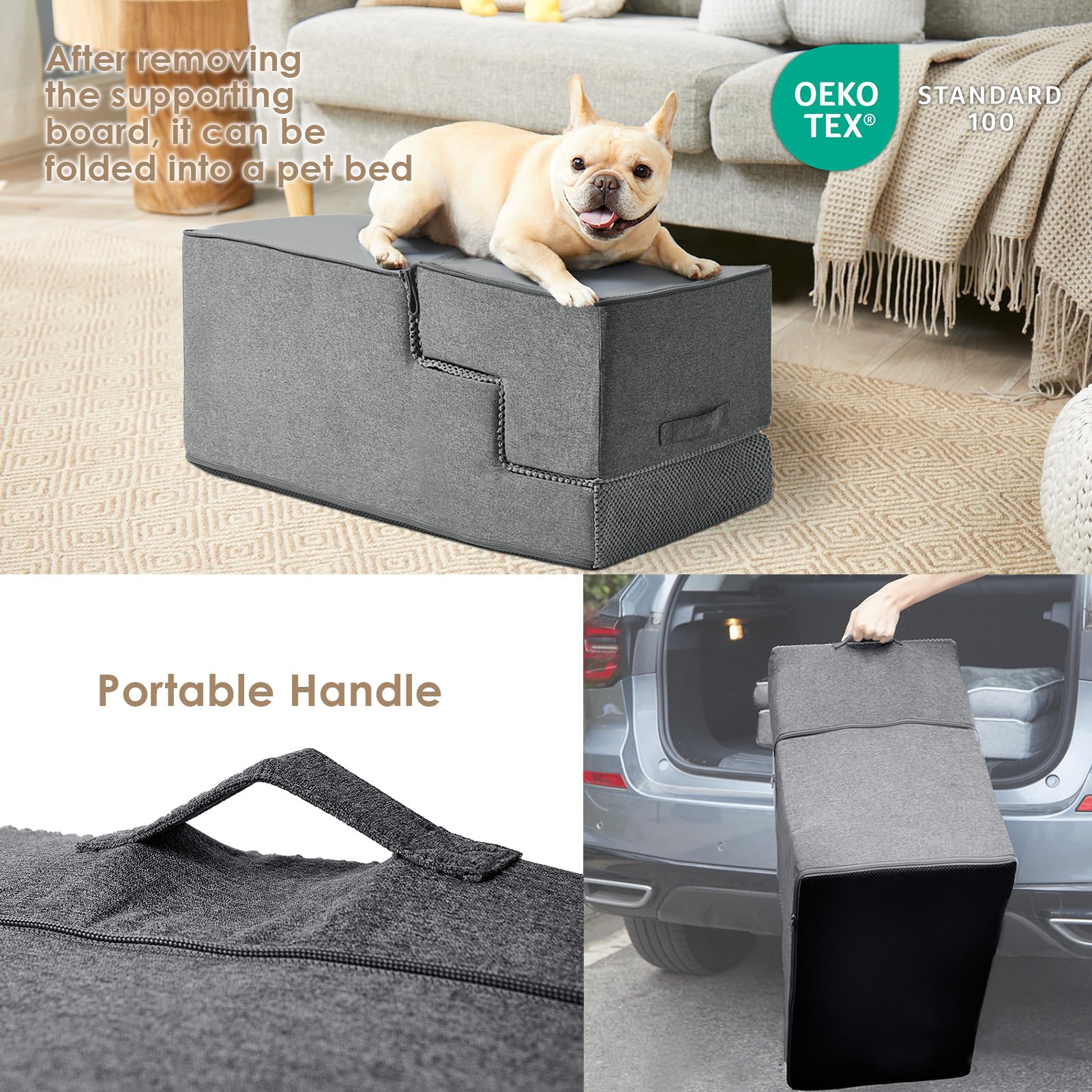 EHEYCIGA escalera plegable para guardado compacto en casa.