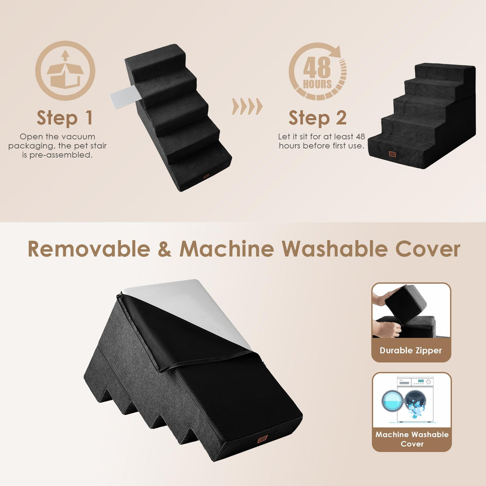 Escalera de perro con espuma resistente EHEYCIGA para mayor soporte.