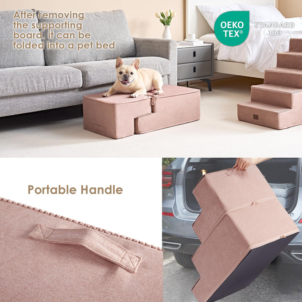 Funda removible lavable de la escalera EHEYCIGA, rosa, limpieza fácil.